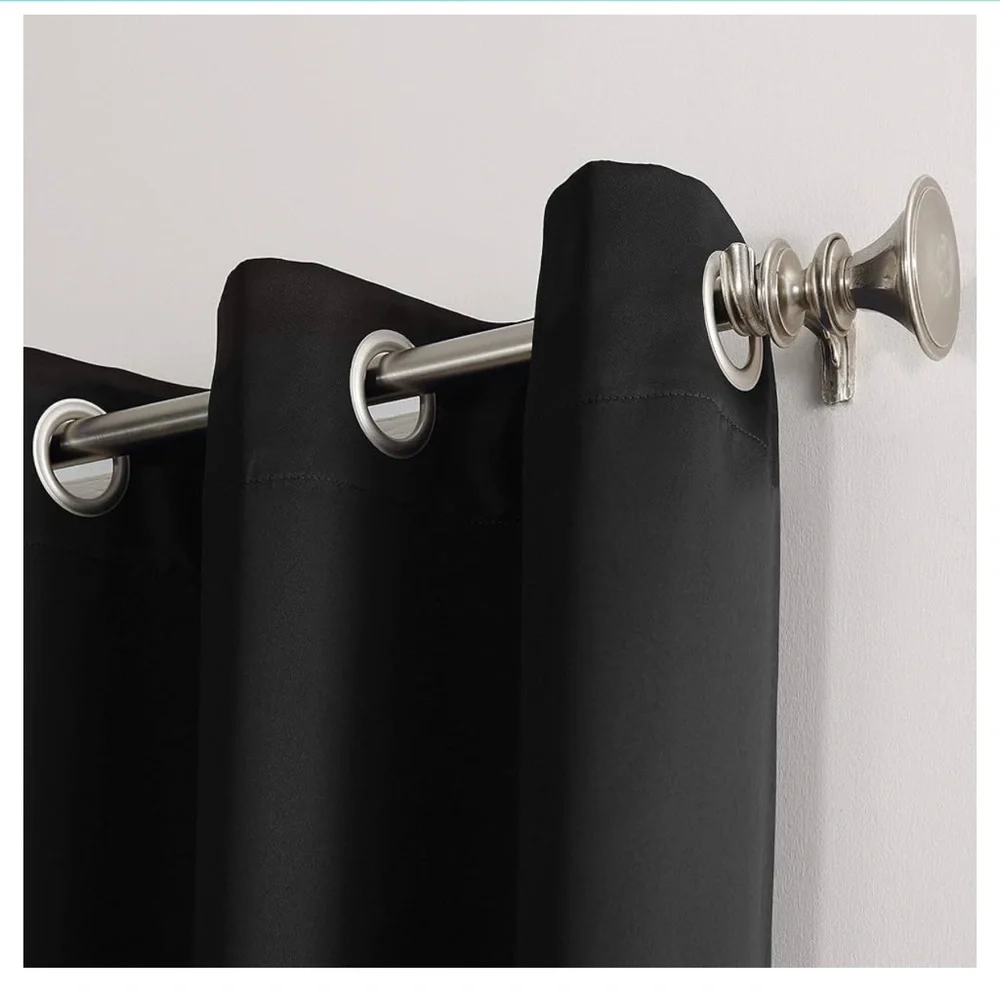 Sun Zero Easton Energy Saving Blackout Curtains Size 40x63 Color Black Silver
